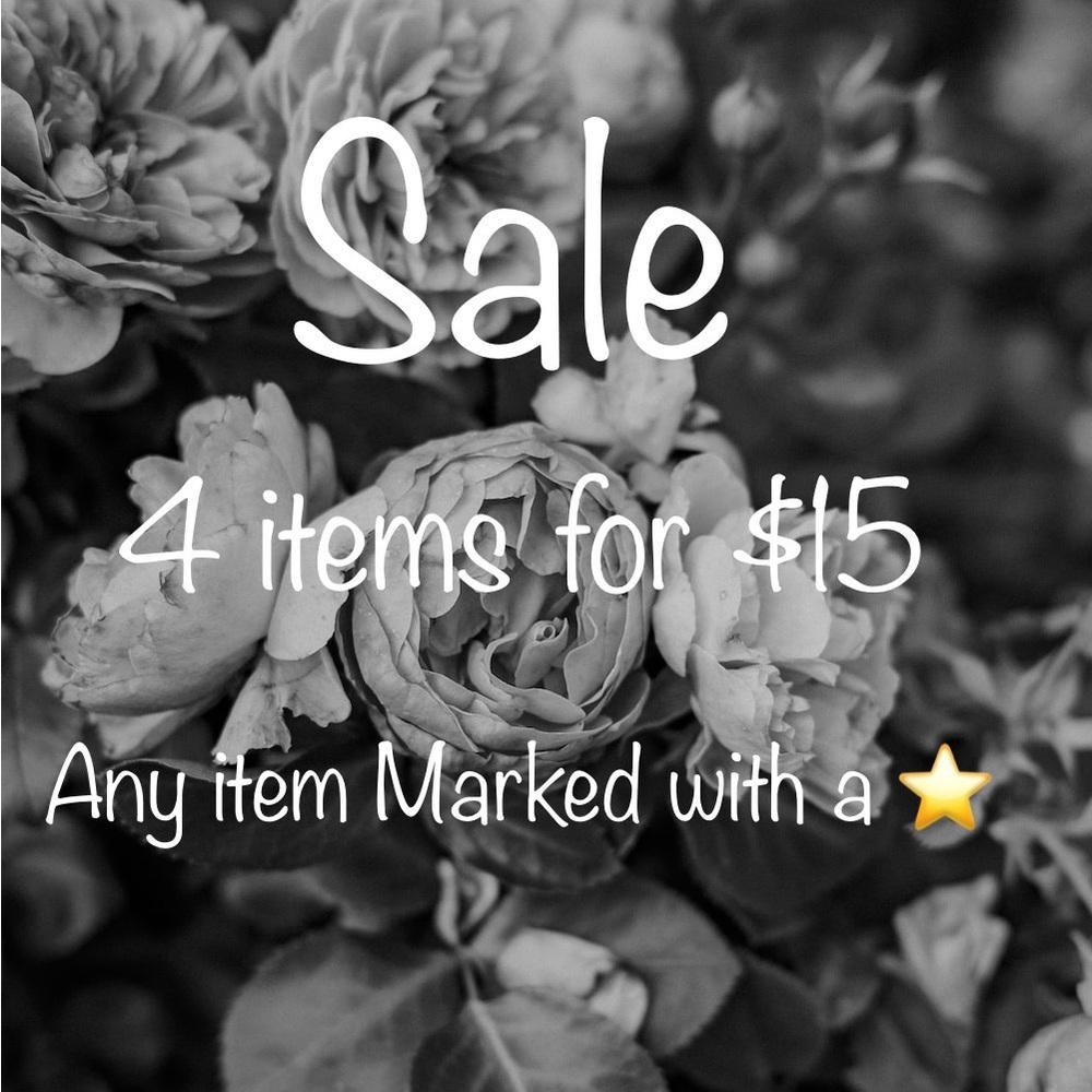 ⭐️4/$15 SALE Bundle and SAVE!!